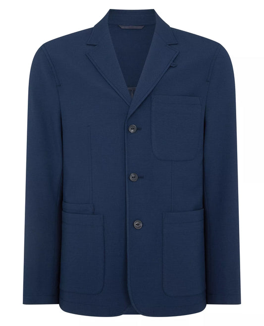 ID25199-Remus Navy Seersucker Soft Blazer