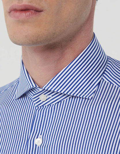 ID25247-Xacus Navy Stripe Travel Shirt