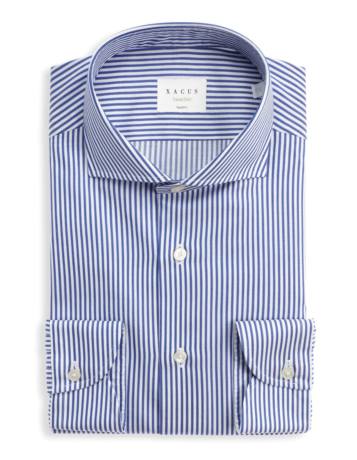 ID25247-Xacus Navy Stripe Travel Shirt