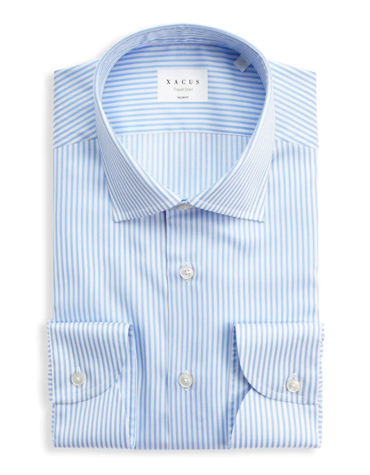 ID25248-Xacus  Sky Stripe Travel Shirt