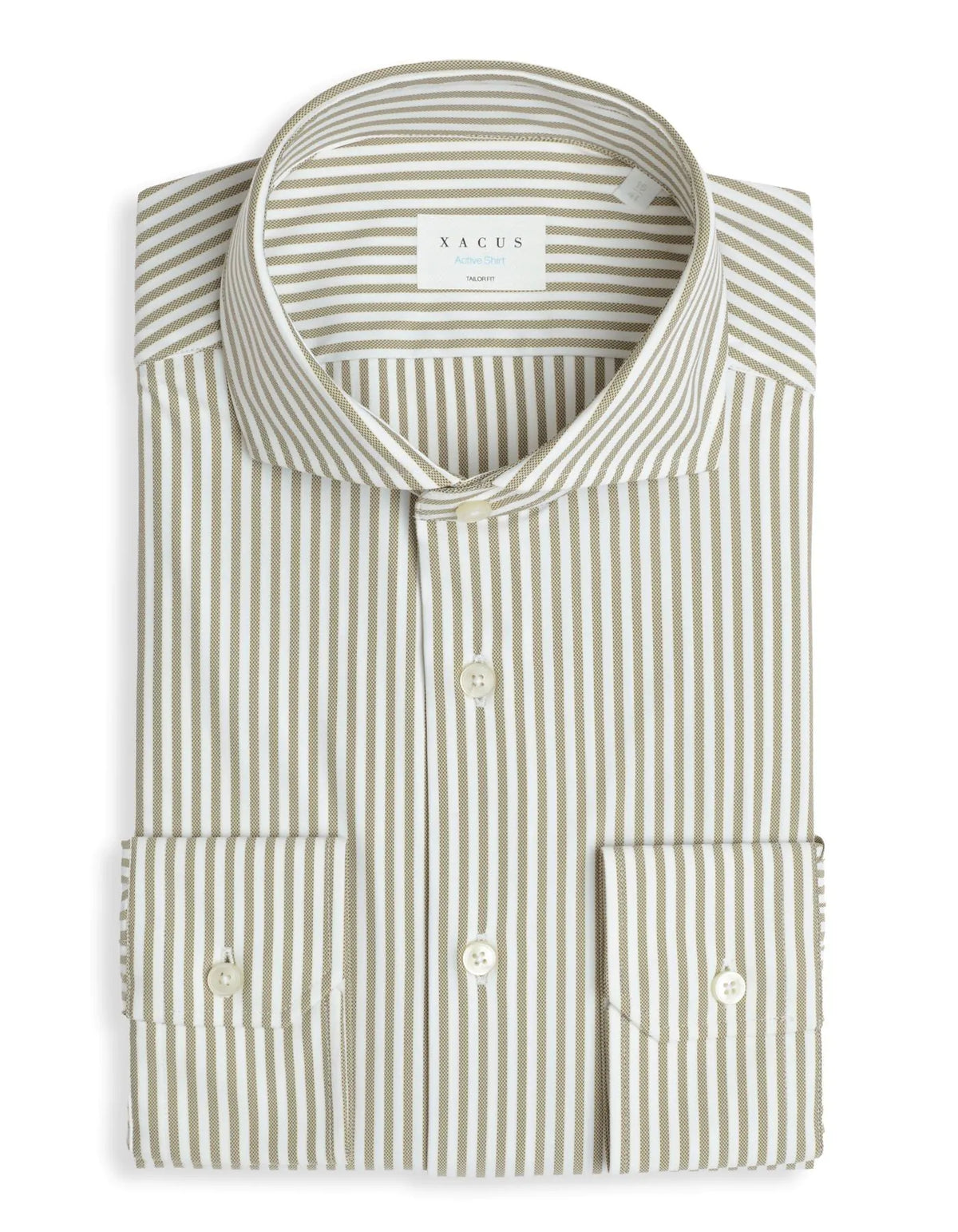 ID25263-Xacus Cofee Stripe Active Shirt