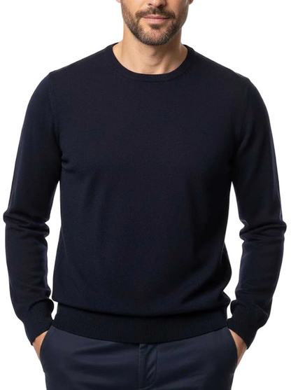 ID25512-Gran Sasso Crew Neck Merino Navy