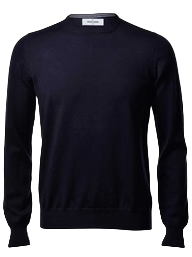 ID25512-Gran Sasso Crew Neck Merino Navy