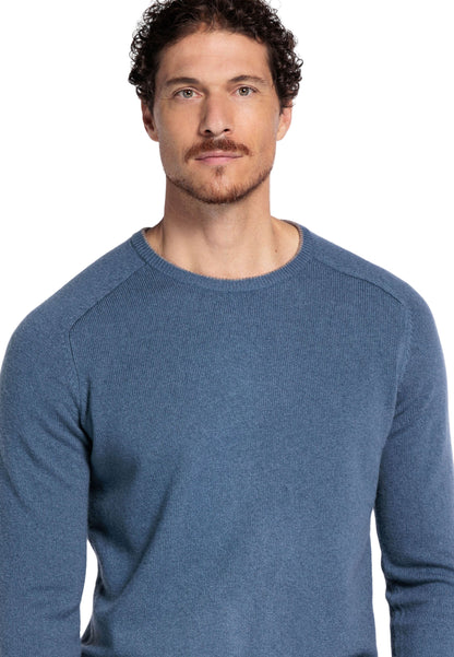 ID25593-Thomas Maine Blue Lambswool Knitwear