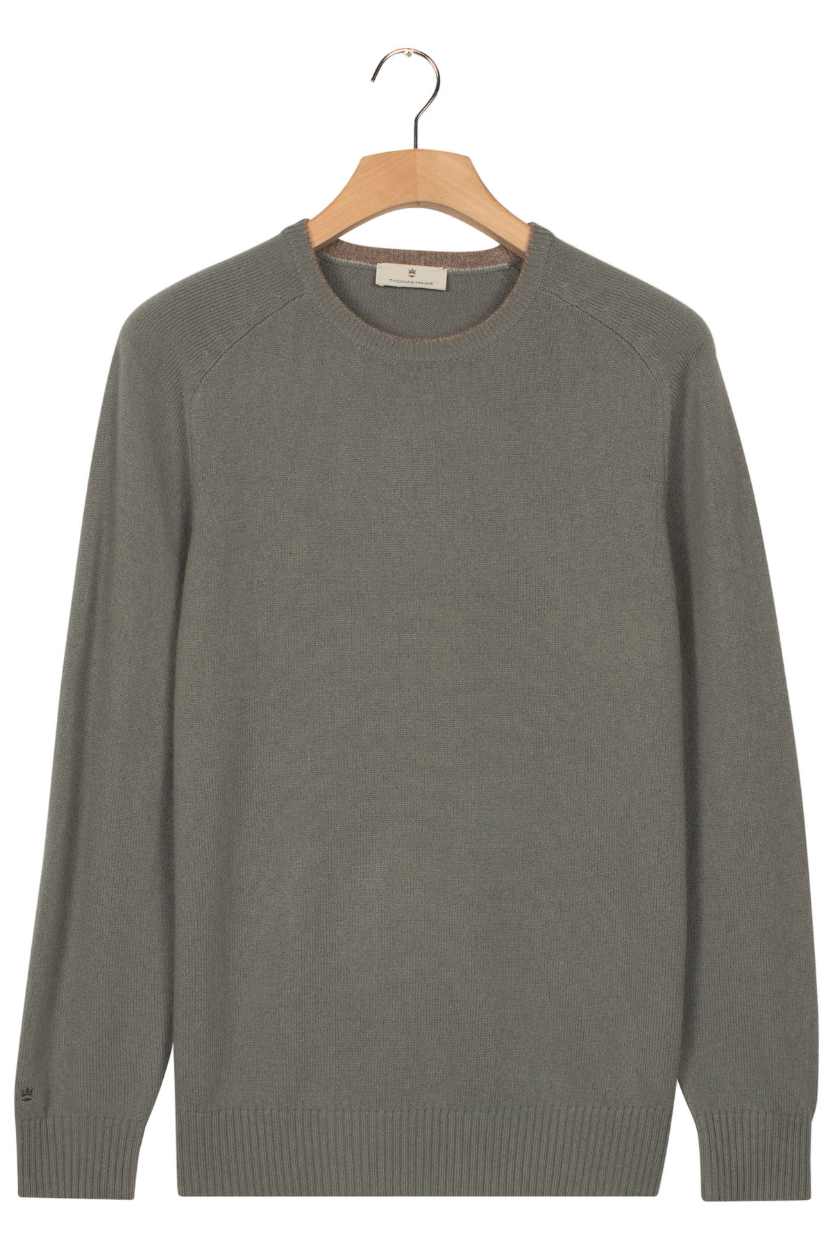 ID25594-Thomas Maine Green Lambswool Knitwear
