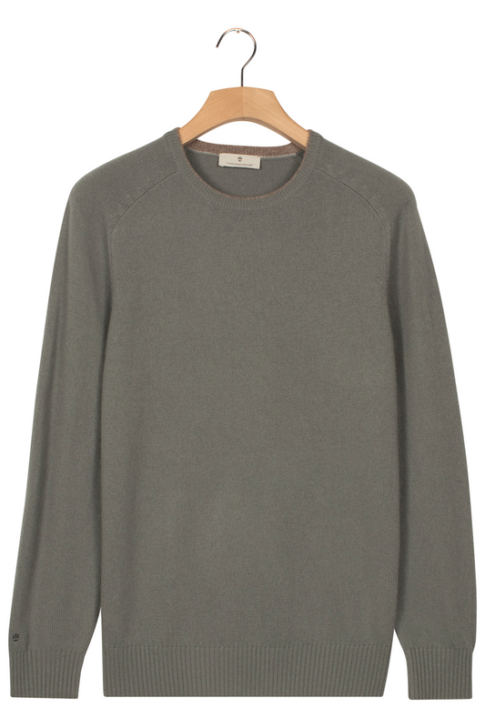 ID25594-Thomas Maine Green Lambswool Knitwear