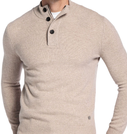 ID25599-Thomas Maine Ecru Three Button Knitwear