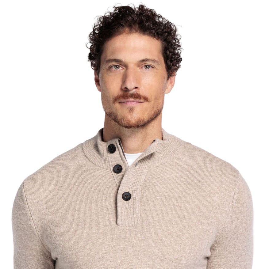 ID25599-Thomas Maine Ecru Three Button Knitwear