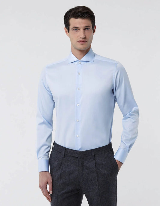 ID25735-Xacus Blue Twill Shirt