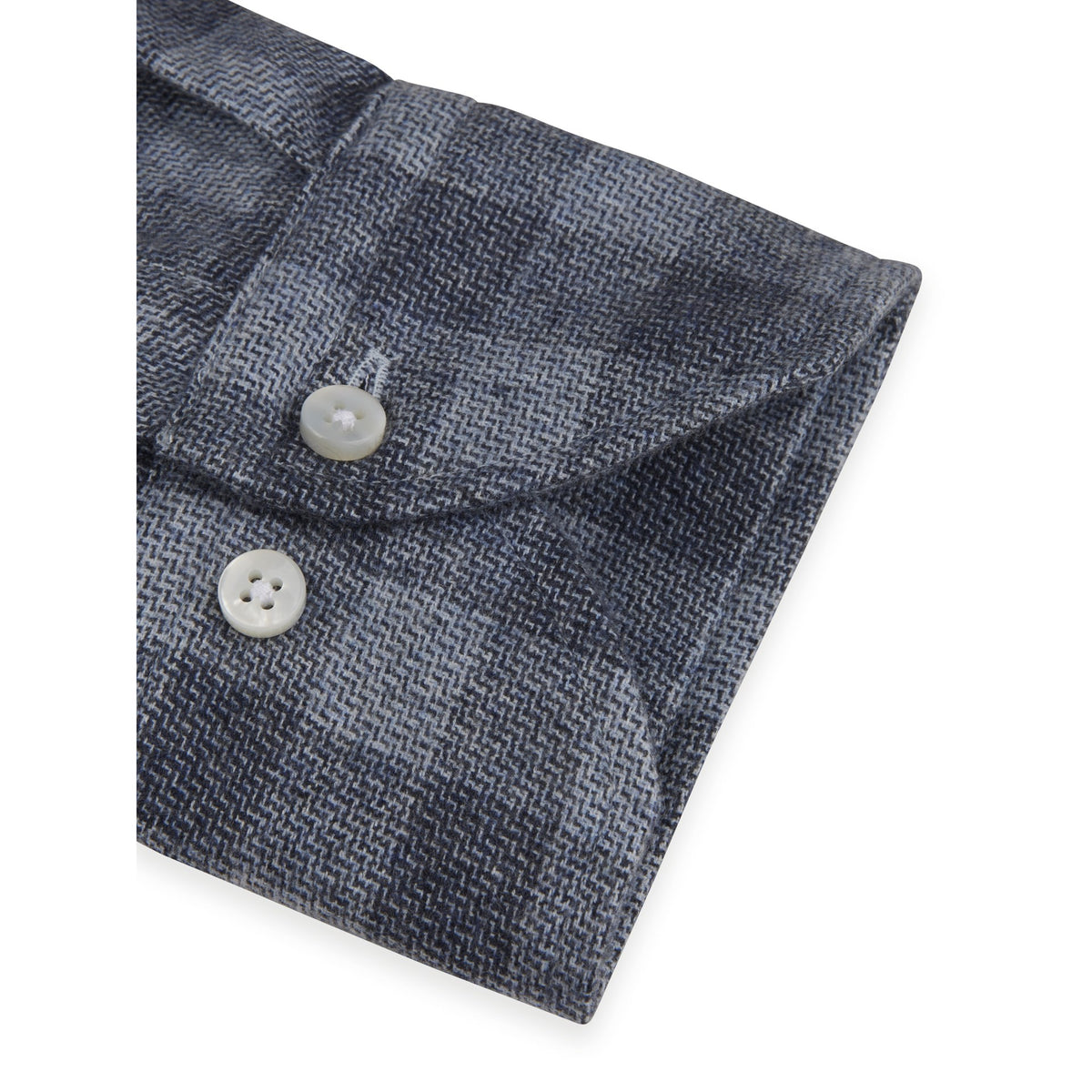 ID80370-Stenstroms Grey Navy Check Shirt