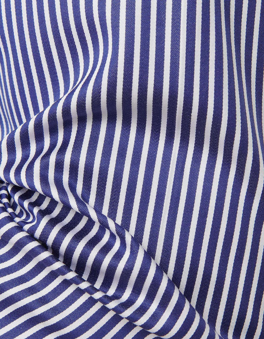 ID80403-Xacus Navy Stripe Button Down Shirt