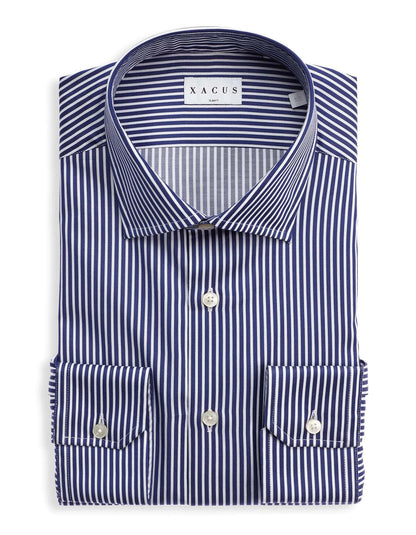 ID80403-Xacus Navy Stripe Button Down Shirt