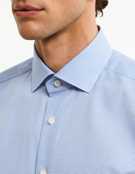 ID25738-Xacus Blue Neat Travel Shirt