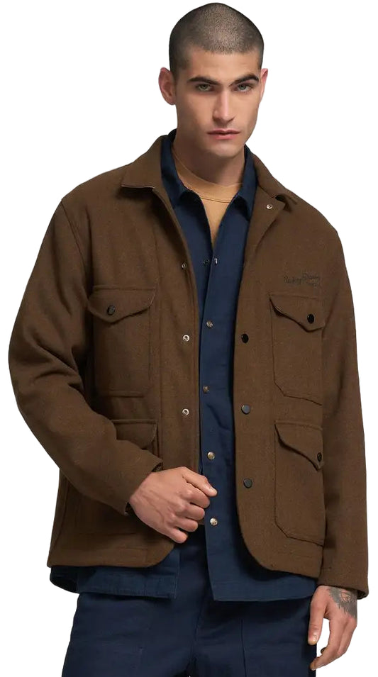 ID25825-Replay Brown Wool Jacket