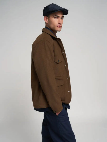 ID25825-Replay Brown Wool Jacket