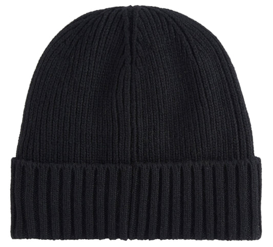 ID25697-Barbour Black Carlton Beanie