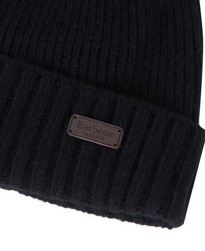 ID25697-Barbour Black Carlton Beanie