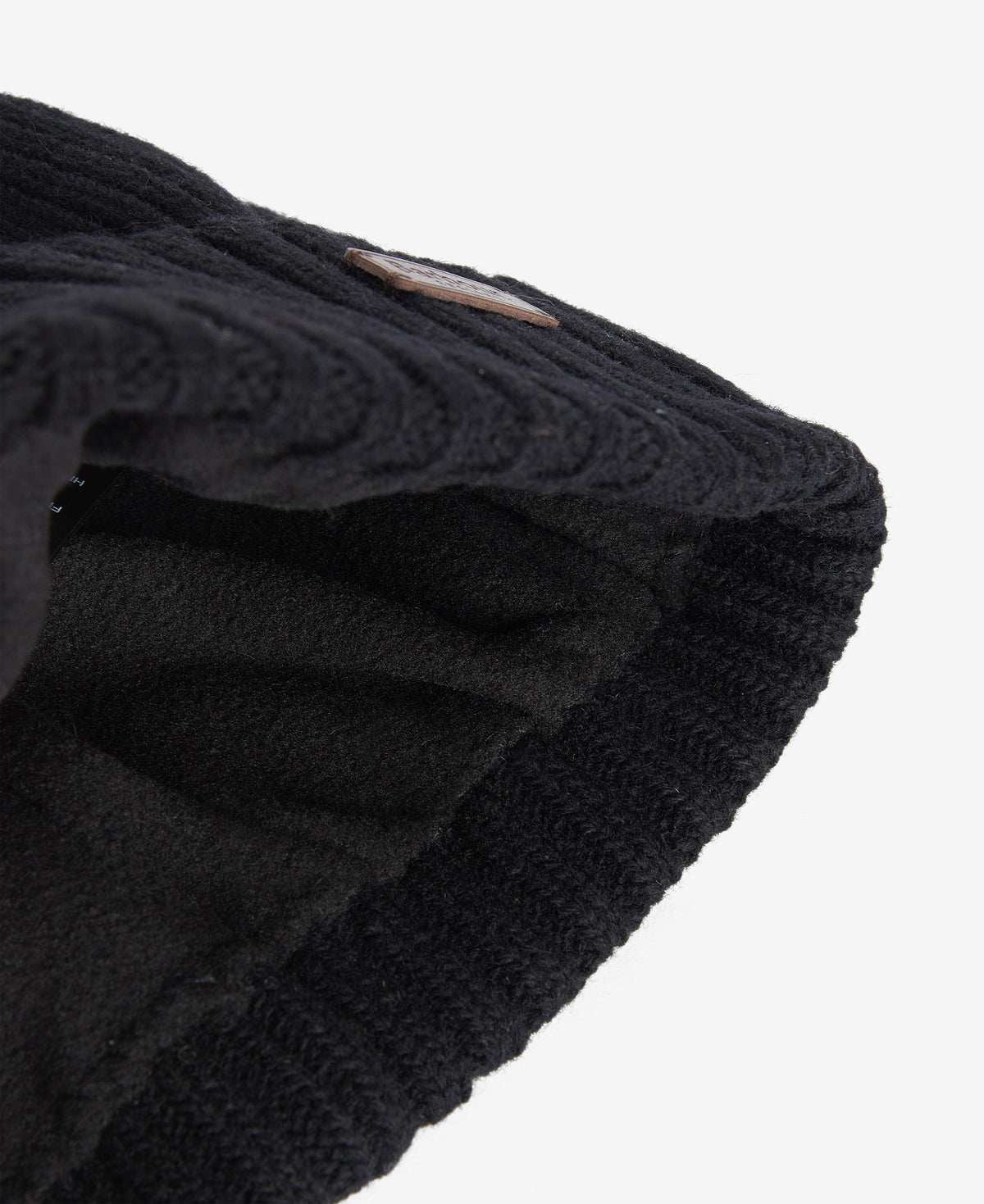 ID25697-Barbour Black Carlton Beanie