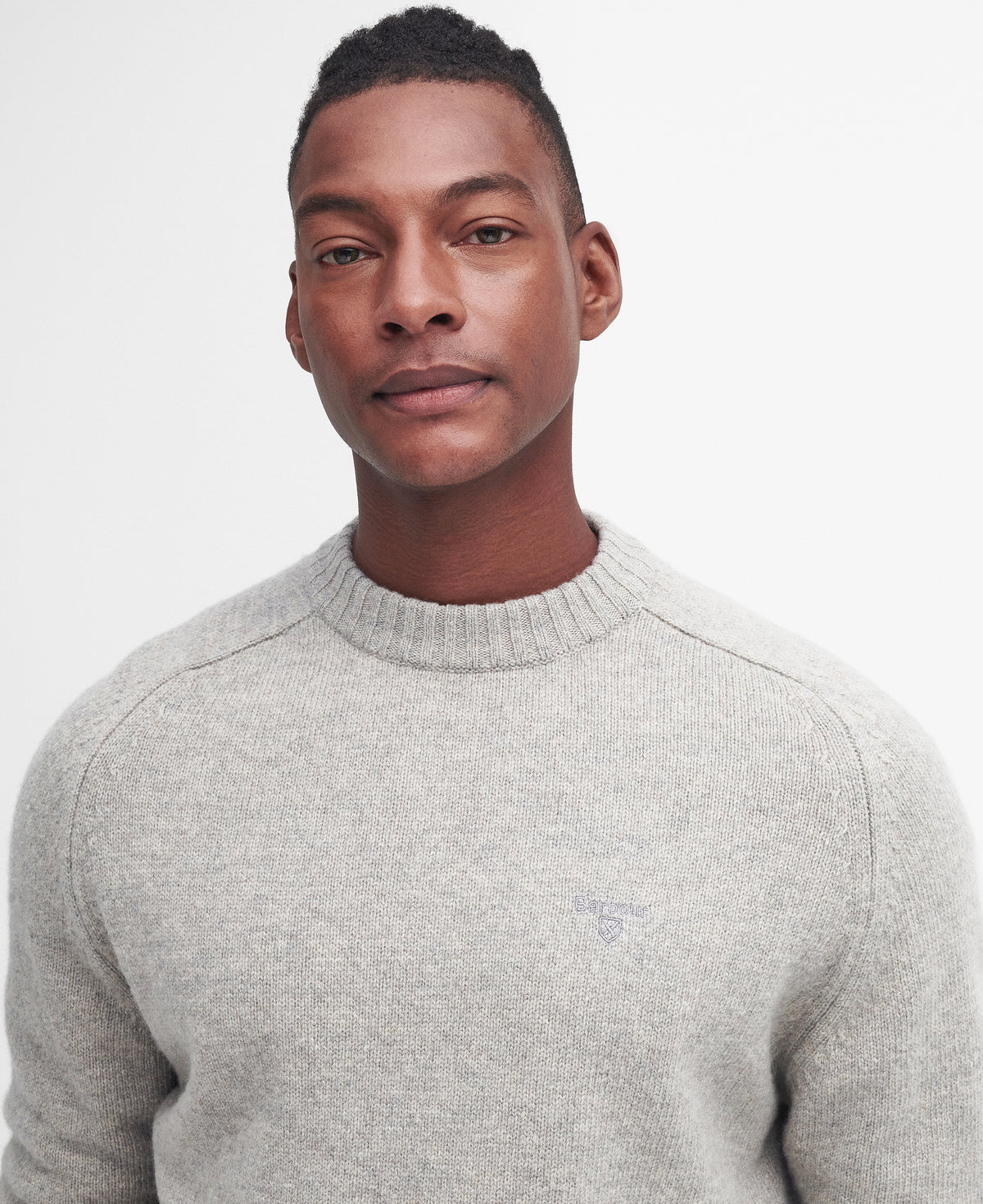 ID24622-Barbour Grey Grangetown Knitwear