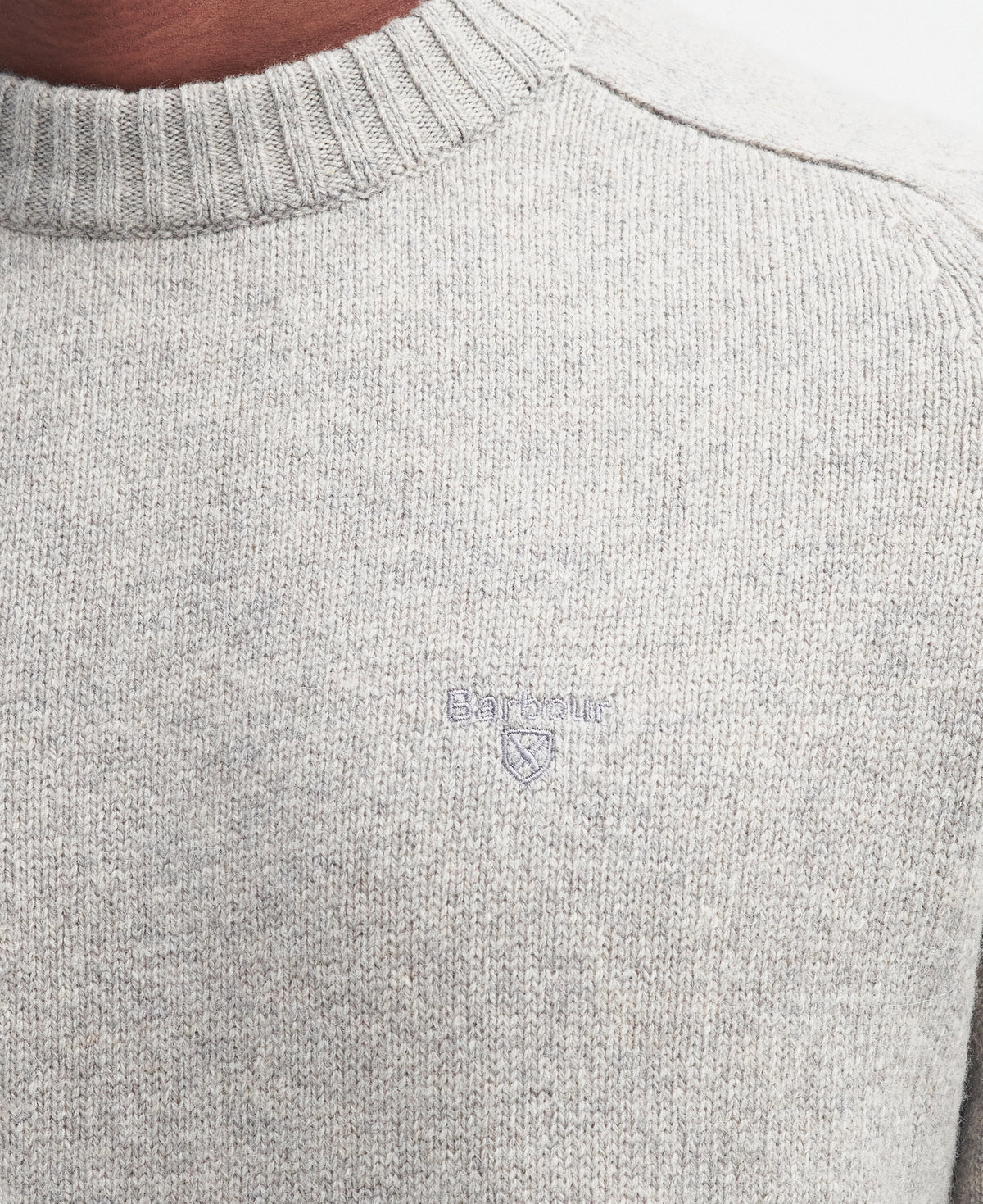 ID24622-Barbour Grey Grangetown Knitwear