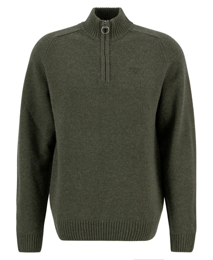 ID25617-Barbour Olive Grangetown Quarter Zip
