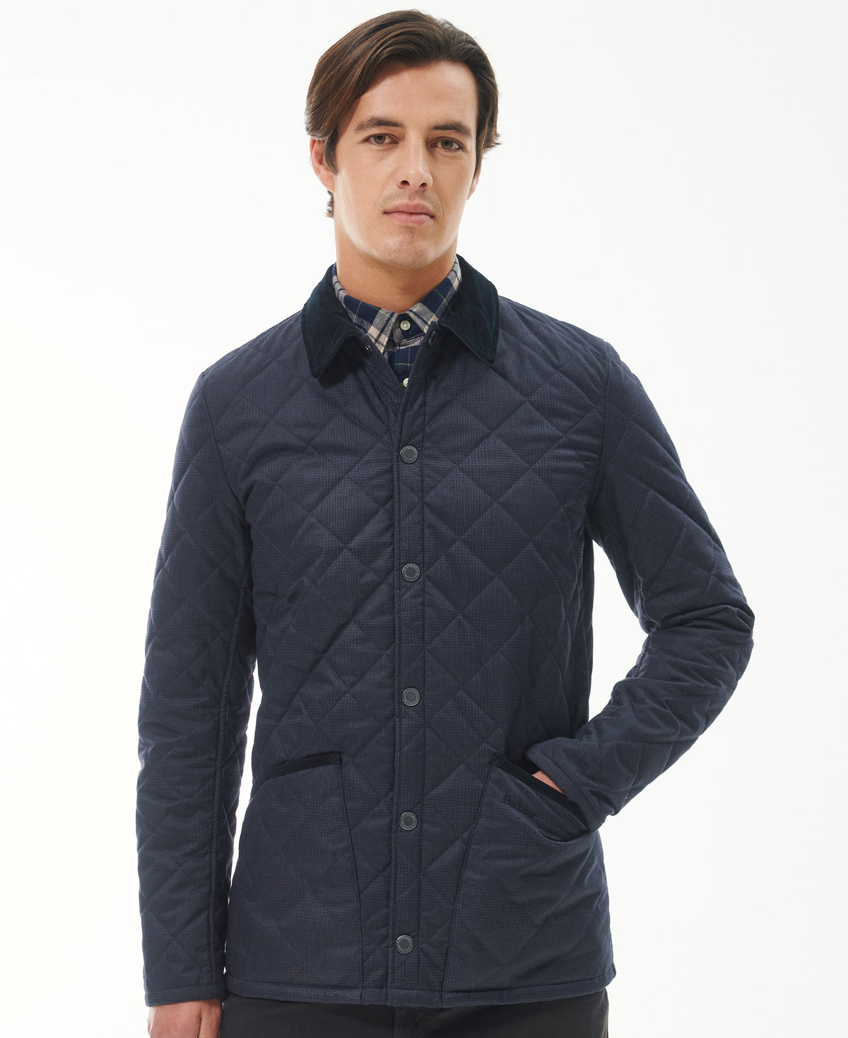 ID24651-Barbour Navy Liddesdale Check Quilt