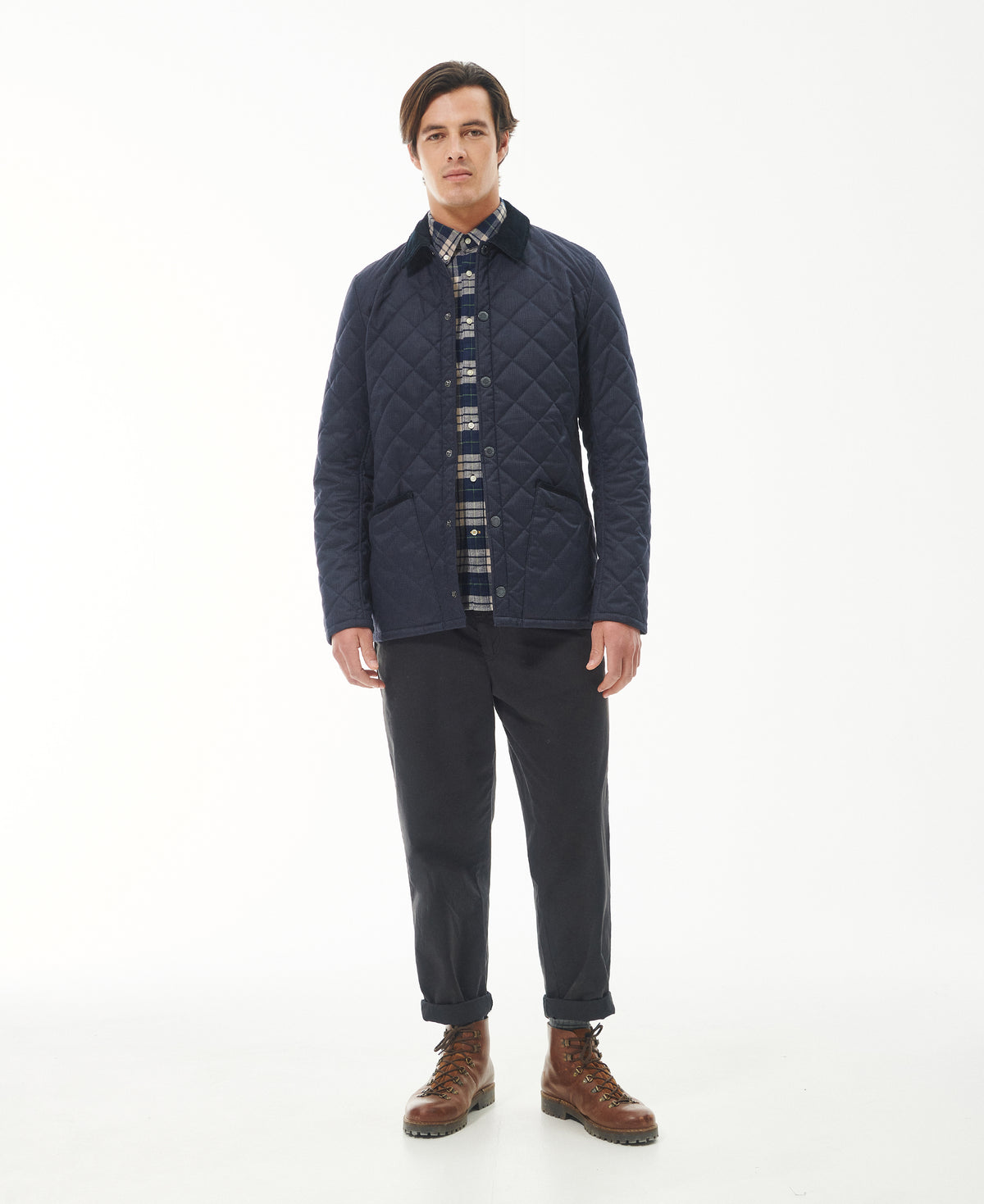 ID24651-Barbour Navy Liddesdale Check Quilt