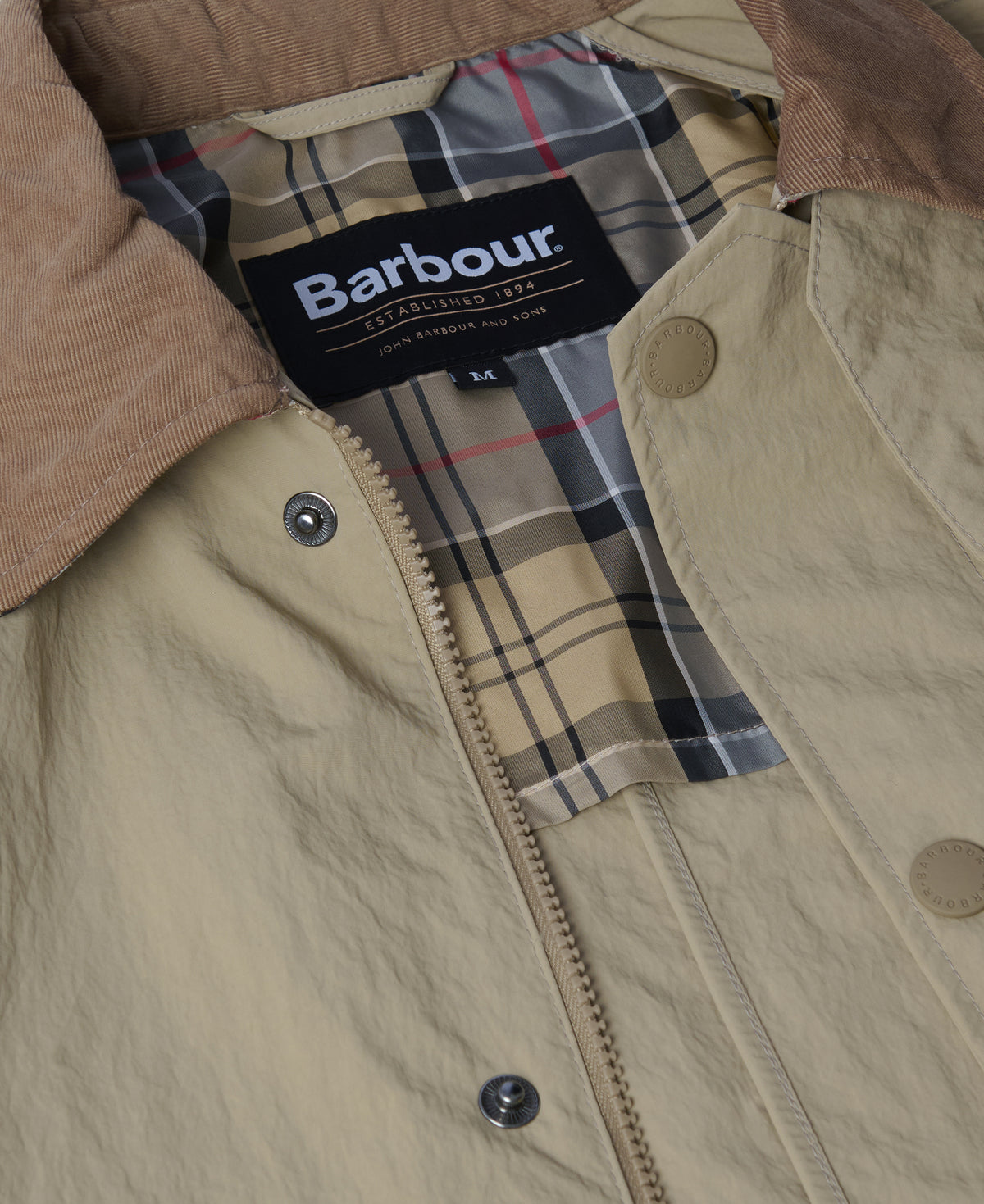 ID25103-Barbour Stone Showerproof Ashby Jacket