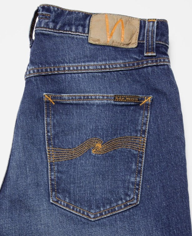 ID25059-Nudie Solid Ollie Wild Blue Jean