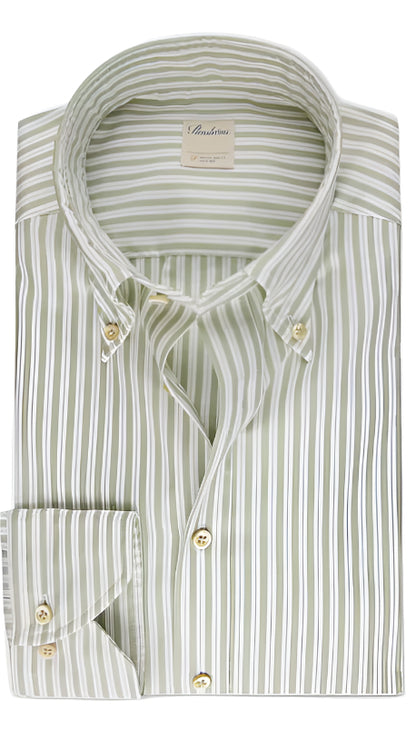 ID24885-Stenstroms Green Stripe Button Down Shirt