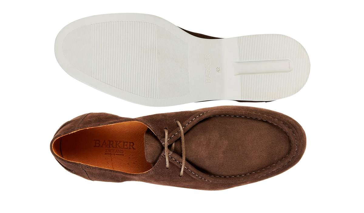 ID25385-Barker Dark Brown Suede Shoe