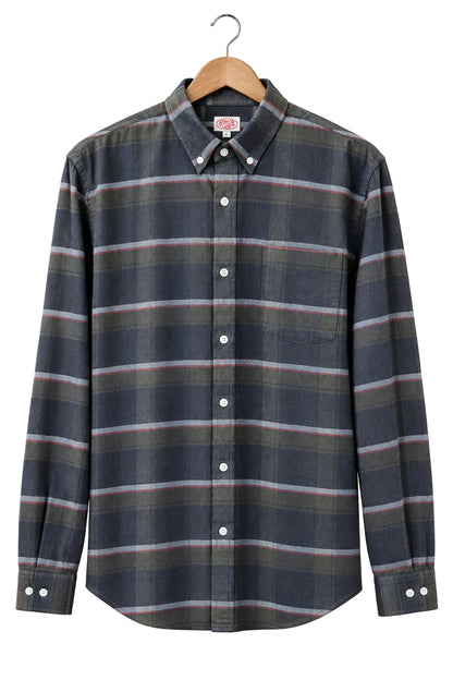 ID20013 Armor Lux Green Navy Check Shirt