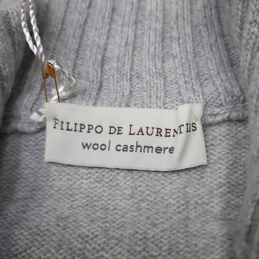 ID60171-Filippo De Laurentiis Silver Marl Qtr Zip