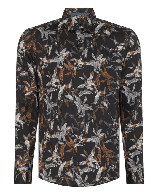 ID20264-Remus Black Brown Floral