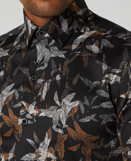 ID20264-Remus Black Brown Floral