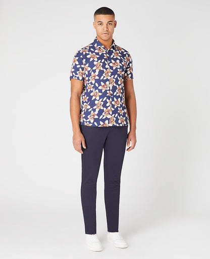 ID70258-Remus Navy Floral Shirt