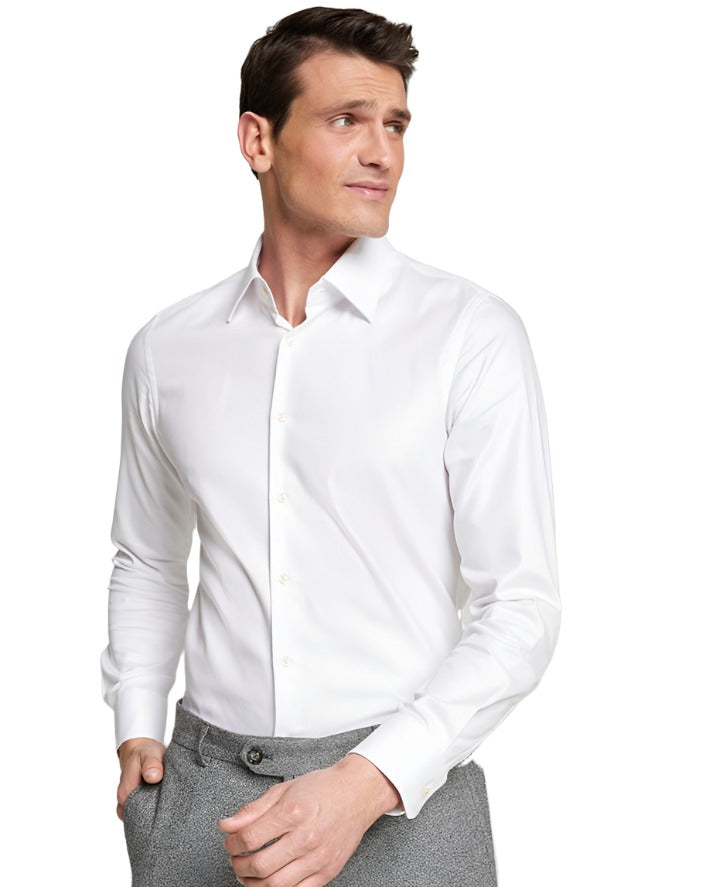 ID20158-Joop White Twill Shirt