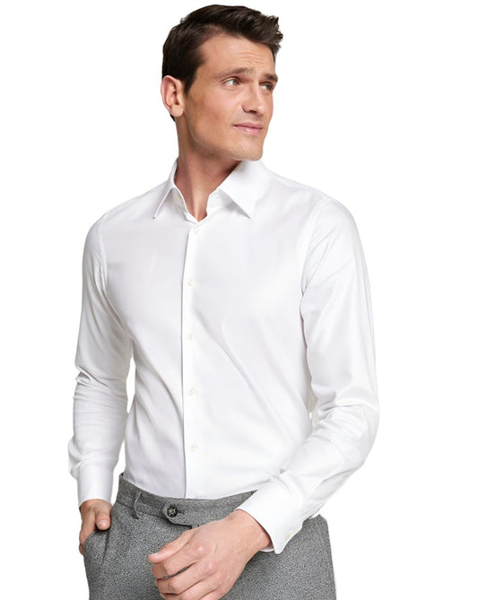 ID20158-Joop White Twill Shirt