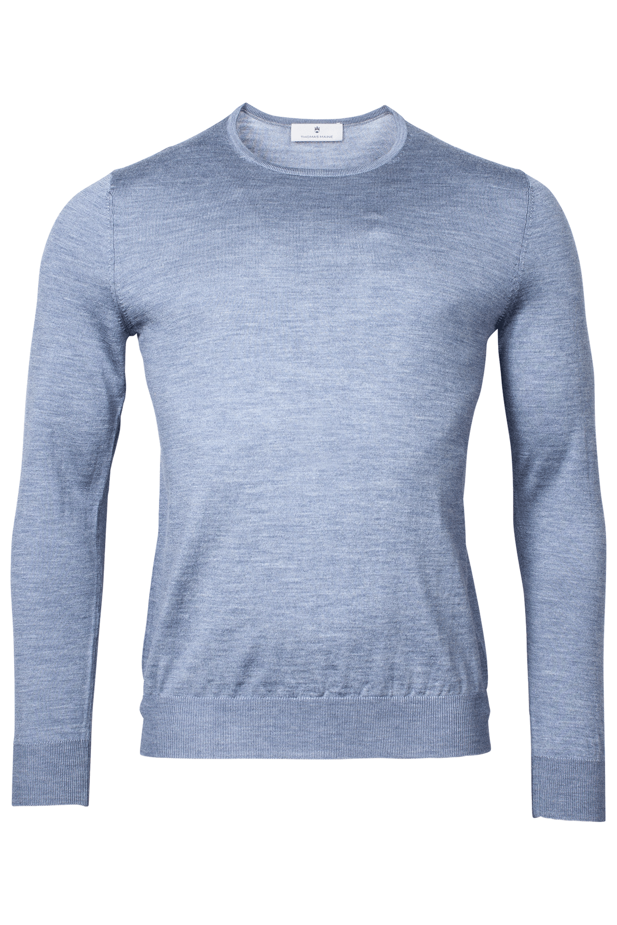 ID20311-Thomas Maine Sky Merino Crew Neck