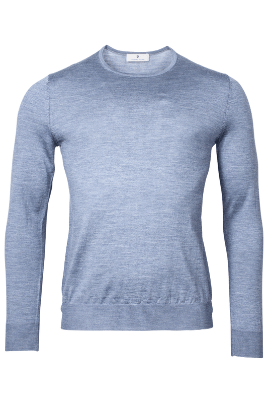 ID20311-Thomas Maine Sky Merino Crew Neck