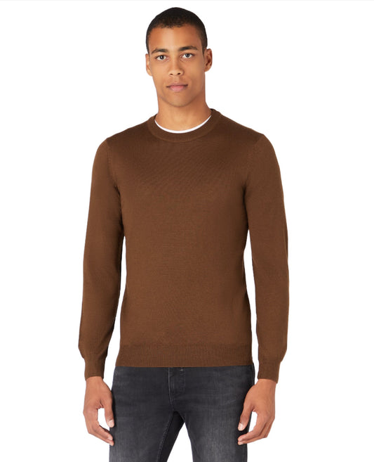 ID60281-Remus Brown Crew Neck Jumper