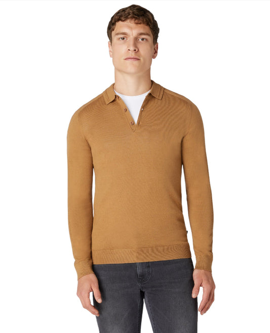 ID40028-Remus Camel Long Sleeve Polo