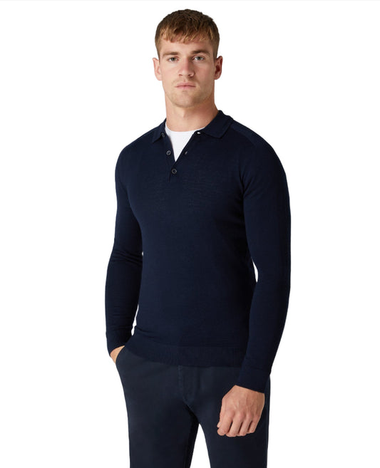 ID40027-Remus Navy Long Sleeve Polo