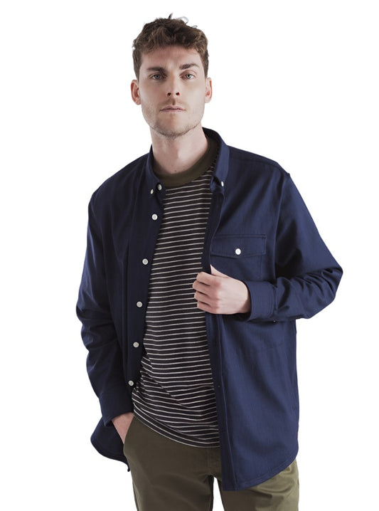 ID40252-Armor Lux Navy Overshirt