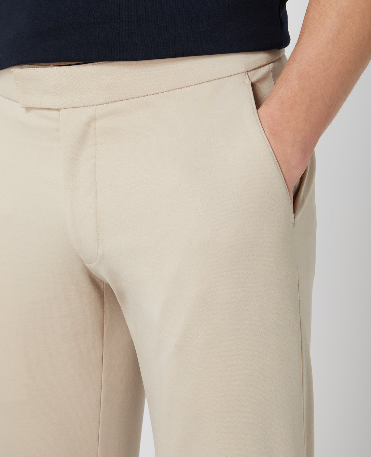 ID70267-Remus Stone Cotton Stretch Trouser