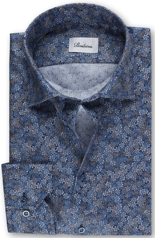 ID50298-Stenstroms Blue Flower Pattern Shirt