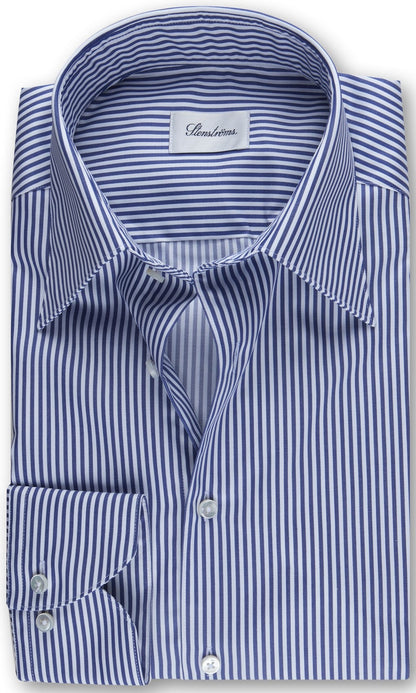 ID50299-Stenstroms White Navy Bengal Stripe