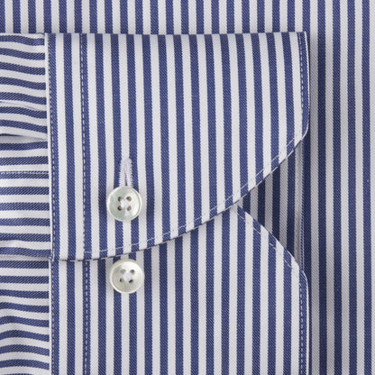 ID50299-Stenstroms White Navy Bengal Stripe