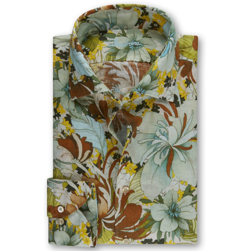 ID70468- Stenstroms  Linen Pattern Shirt