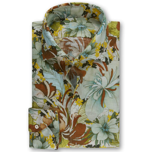 ID70468- Stenstroms  Linen Pattern Shirt